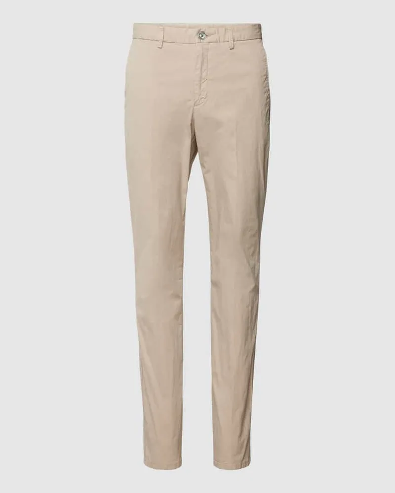 Profuomo Chino in unifarbenem Design Sand