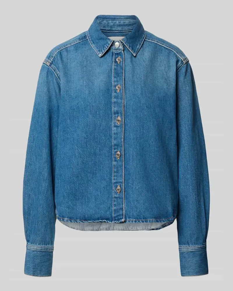 Samsøe & Samsøe Relaxed Fit Jeansbluse mit Knopfleiste Modell 'CELIA Blau