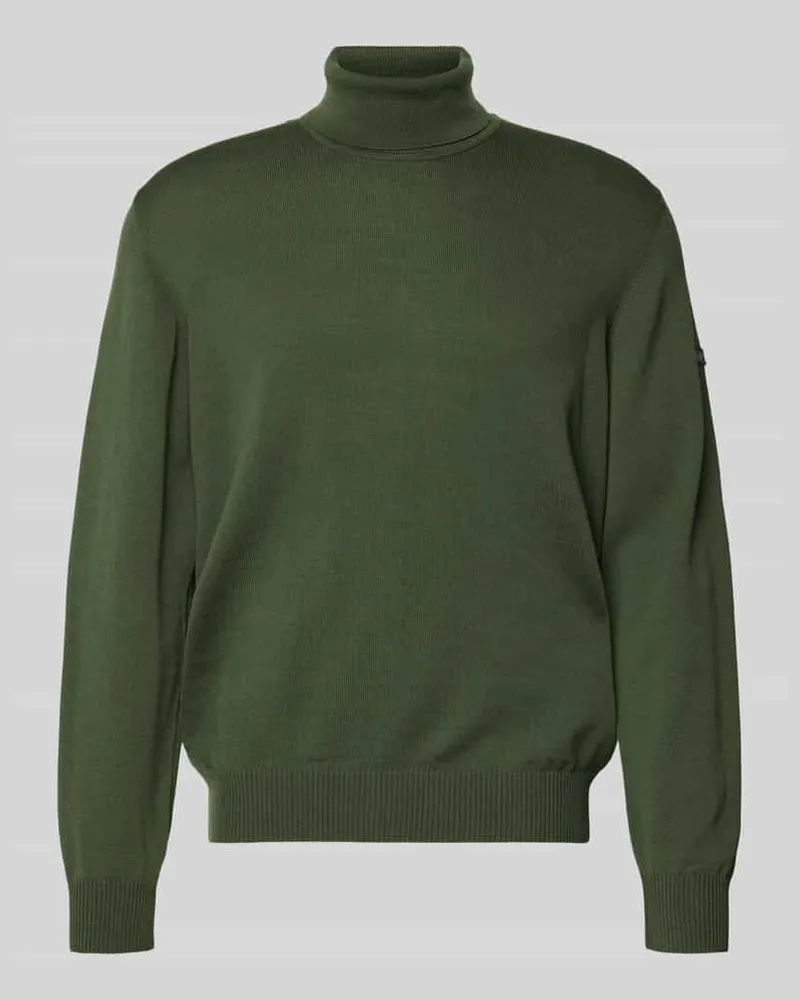 Maerz Strickpullover mit Rollkragen Oliv