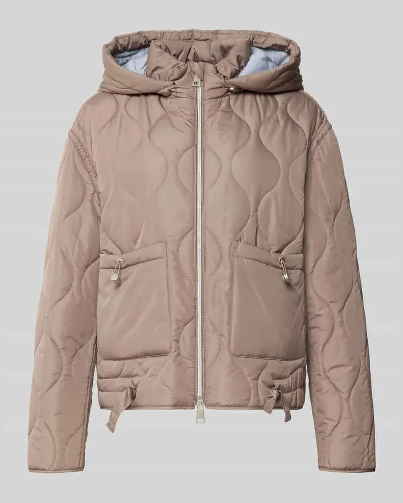 White Label Steppjacke mit Kapuze Taupe