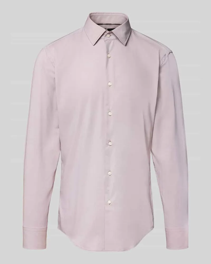 HUGO BOSS Slim Fit Hemd mit einreihiger Knopfleiste Modell 'HANK Sand