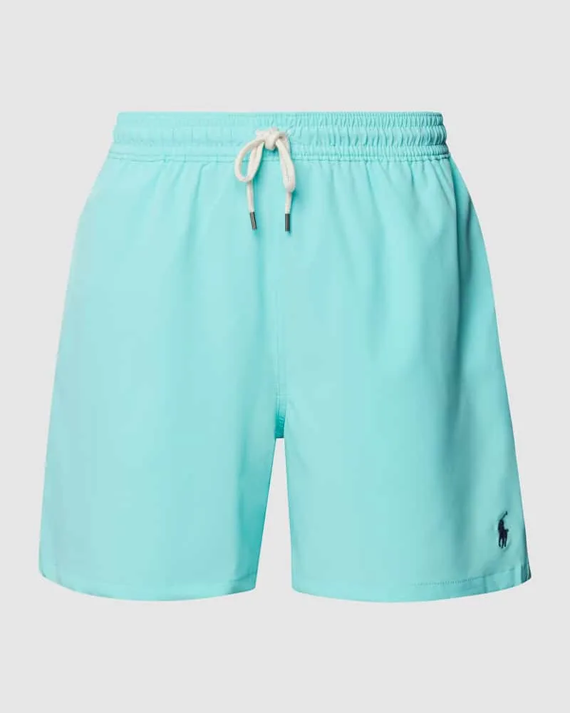 Ralph Lauren Badehose mit kontrastiven Details Aqua