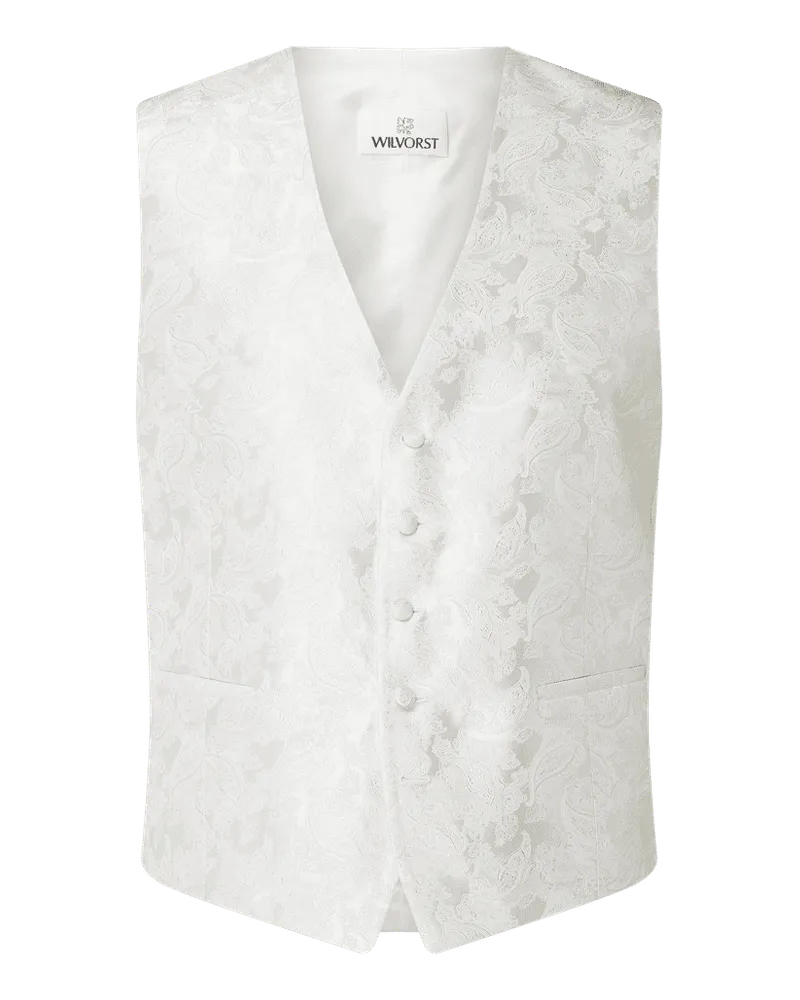 Wilvorst Weste mit Paisley-Dessin Offwhite