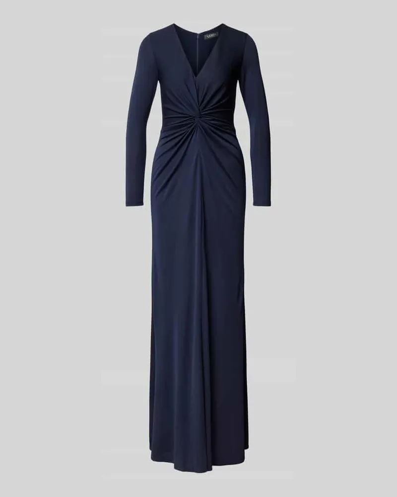 Ralph Lauren Abendkleid mit Knoten-Detail Modell 'NADIRA Dunkelblau