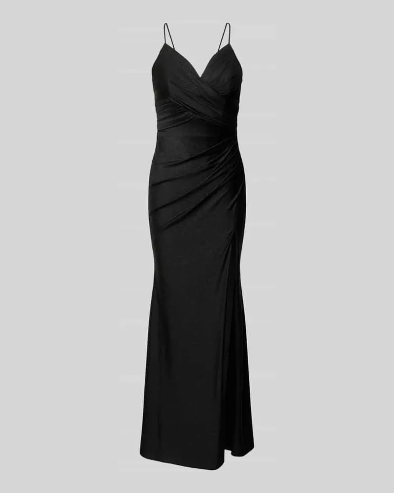 Mascara Abendkleid mit Raffungen Black