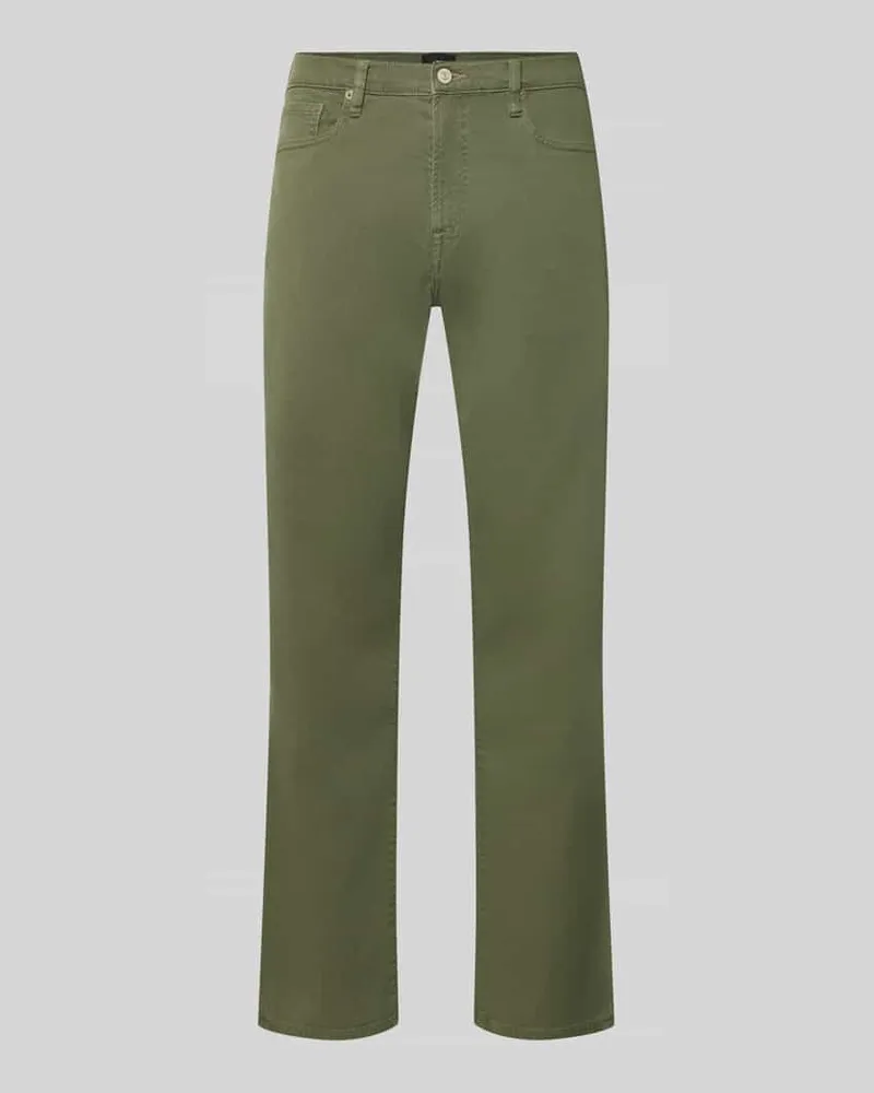 Paul Smith Straight Fit Jeans aus elastischem Baumwoll-Mix Khaki