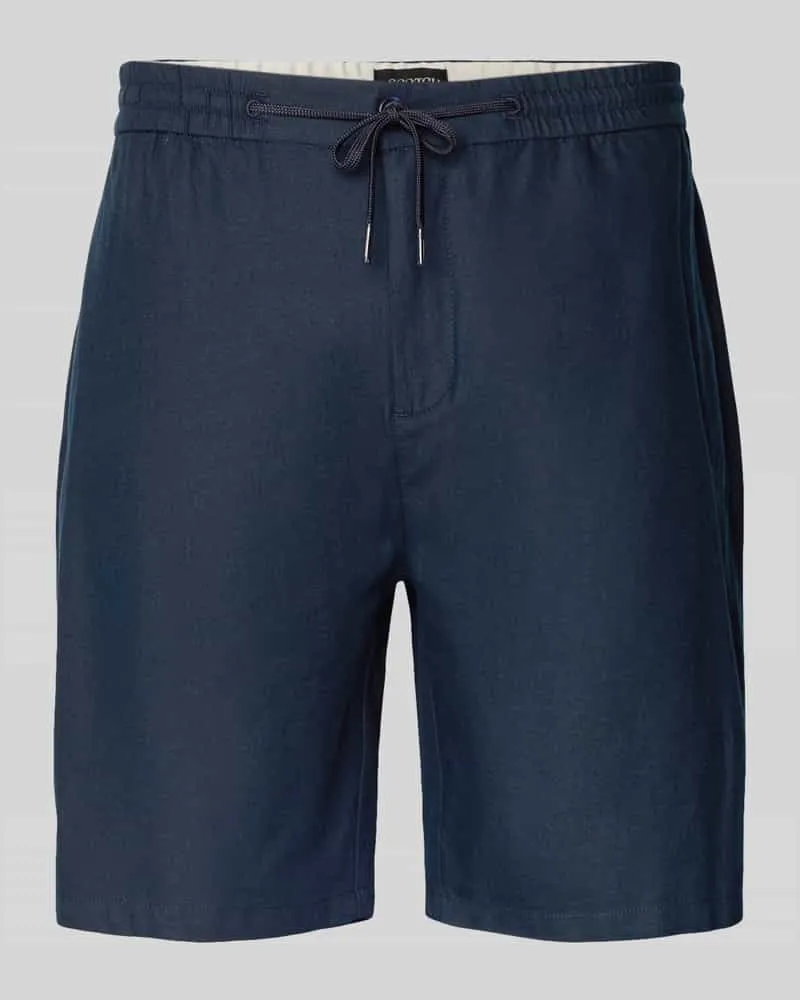 Scotch&Soda Shorts aus Baumwoll-Leinen-Mix Modell 'FAVE Marine