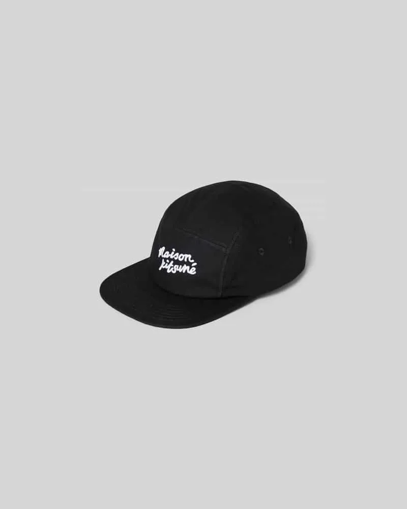 Kitsuné Basecap aus reiner Baumwolle Black