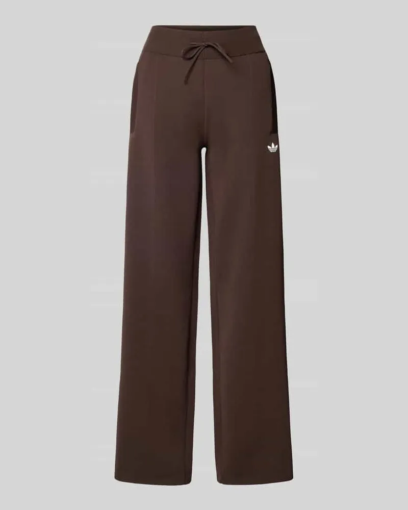 adidas Regular Fit Sweathose mit Logo-Detail Schoko