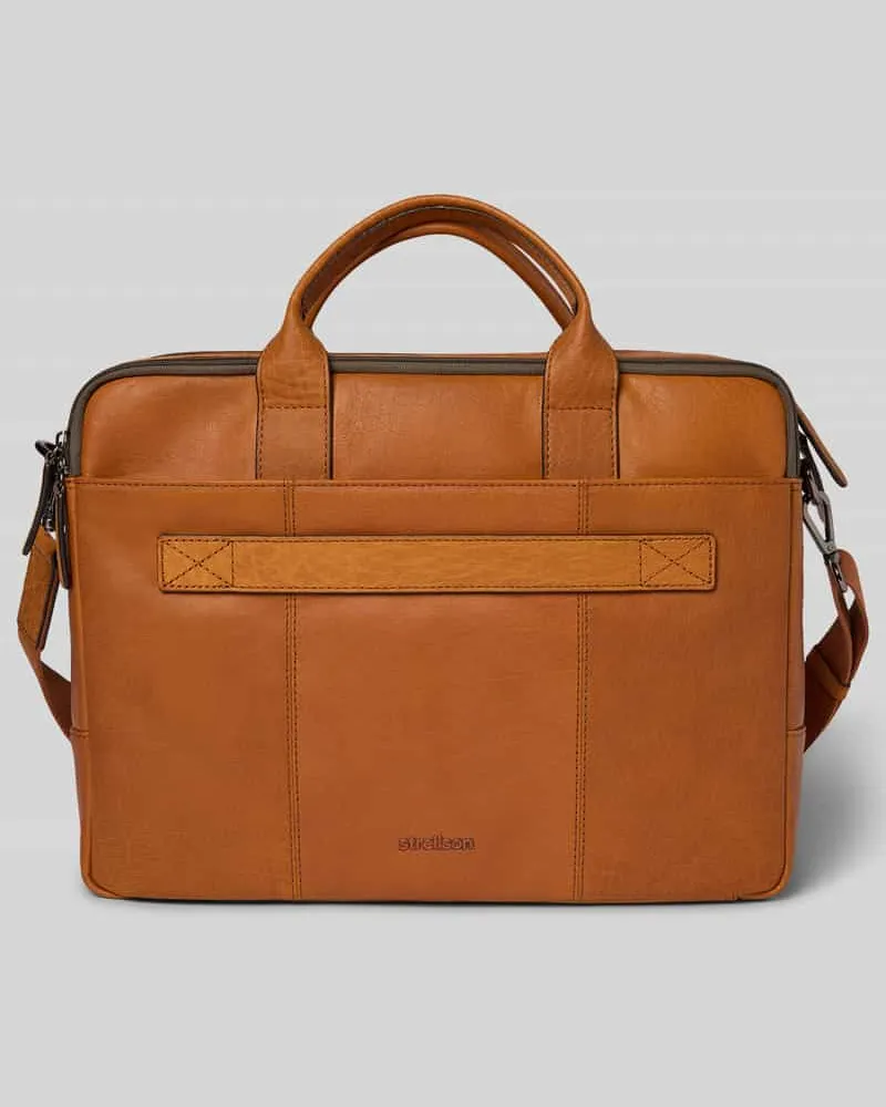 Strellson Laptoptasche aus echtem Leder Modell 'HYDE PARK Cognac