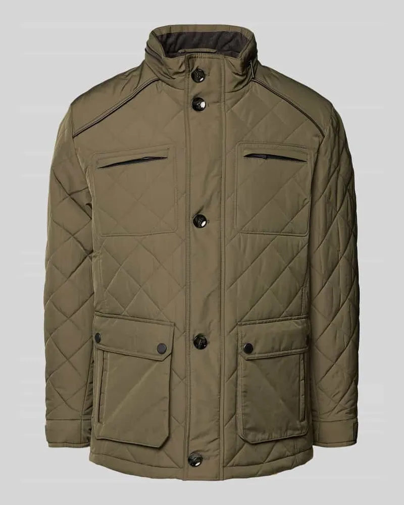 Bugatti Jacke mit Stehkragen Oliv