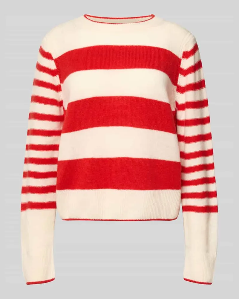 Marc O'Polo Regular Fit Strickpullover aus reiner Schurwolle Hellrot