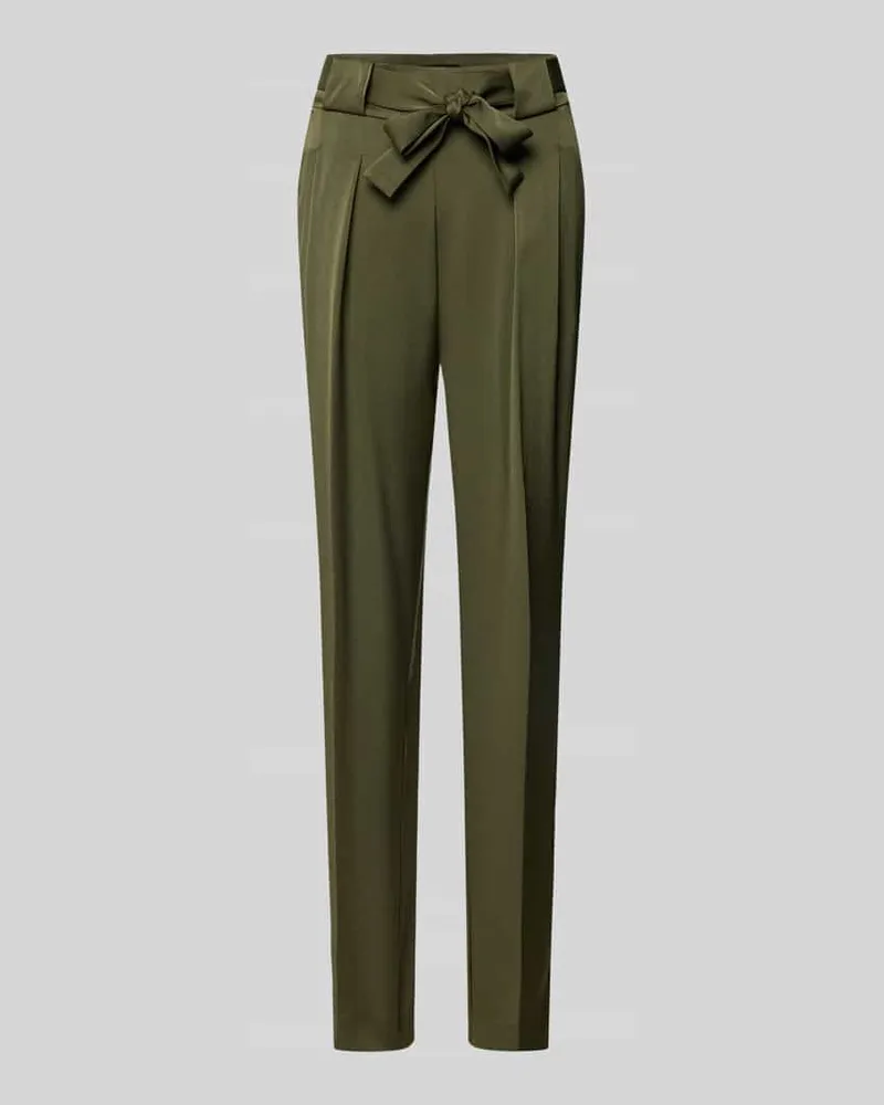 windsor. Hose mit Bundfalten Oliv