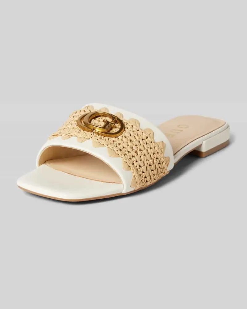 Guess Slides mit Label-Detail Modell 'TAMARRA Offwhite