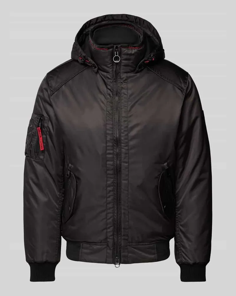 Wellensteyn Regular Fit Jacke im Bomber-Look Modell 'CICERO WINTER Black