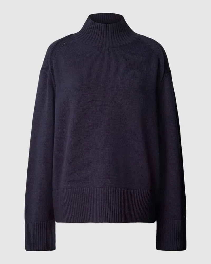 Tommy Hilfiger Strickpullover mit überschnittenen Schultern Marine