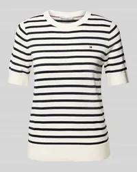 Tommy Hilfiger Strickshirt mit Logo-Stitching Marine