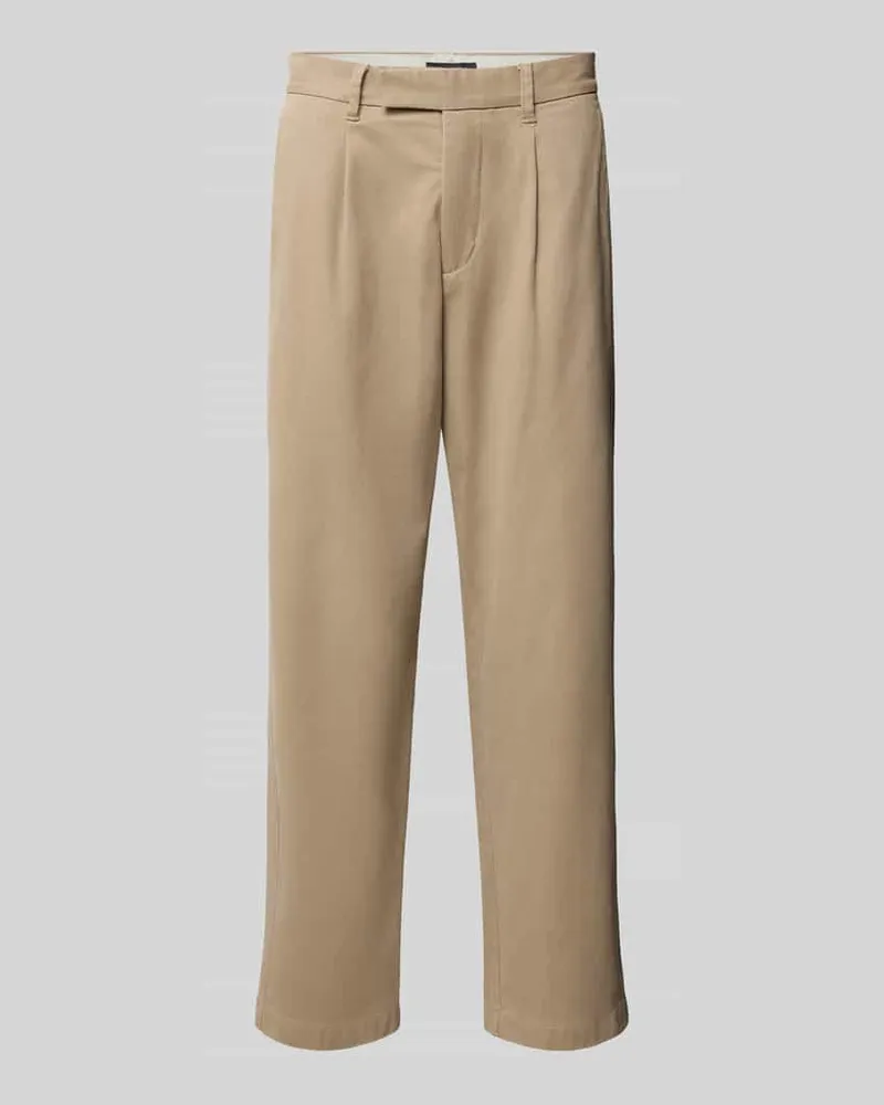 Marc O'Polo Weite Hose aus Baumwoll-Mix Modell 'Mossbo Camel