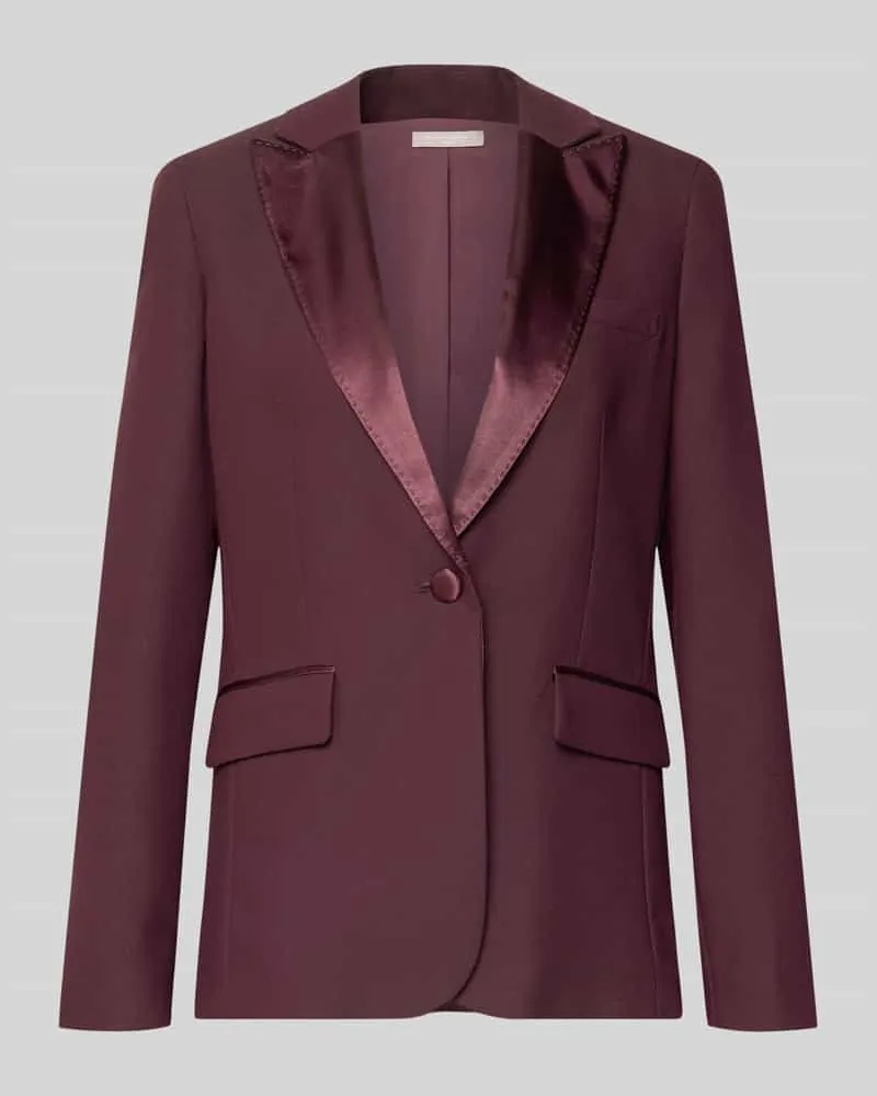Christian Berg Slim Fit Blazer mit Pattentaschen Aubergine