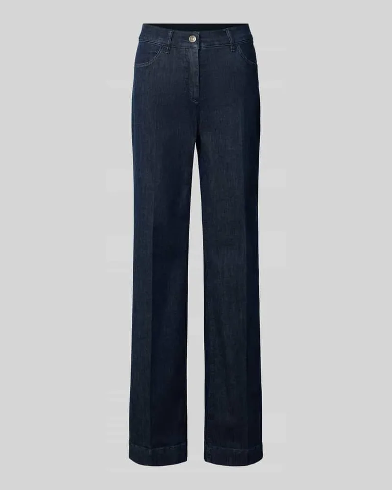 TONI Wide Fit Jeans aus Baumwoll-Lyocell-Mix Modell 'Jenny Dunkelblau
