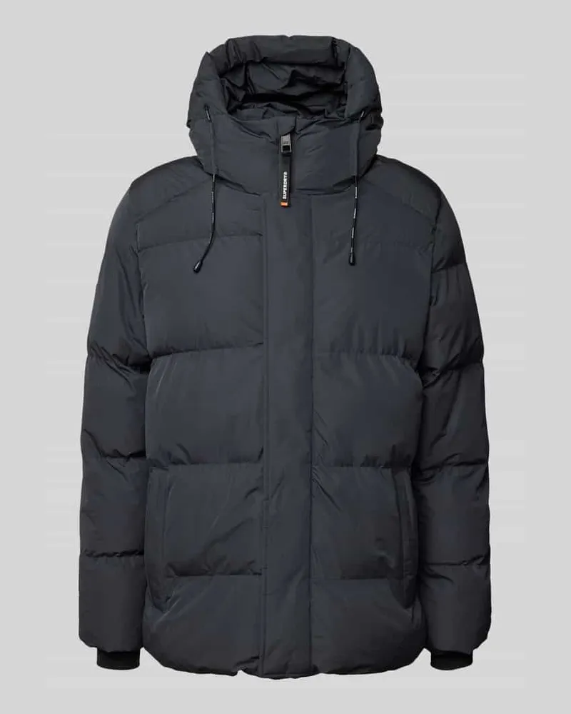 Superdry. Steppjacke mit Stehkragen Mittelgrau