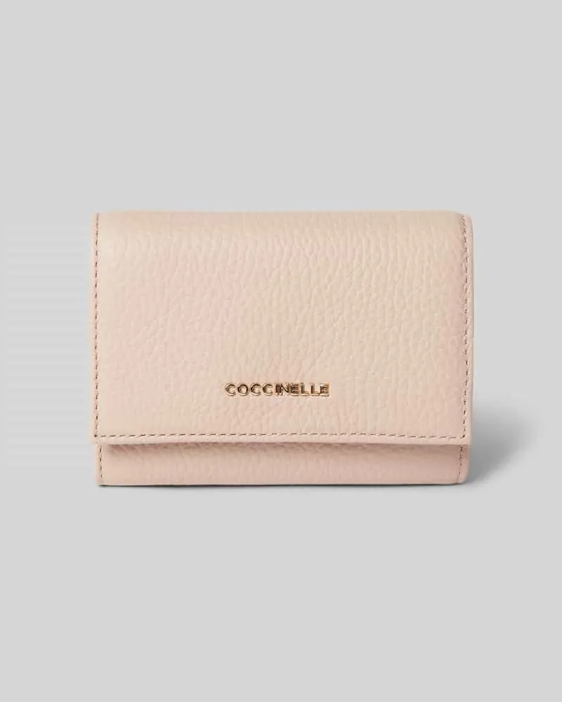 Coccinelle Portemonnaie mit Label-Applikation Rose