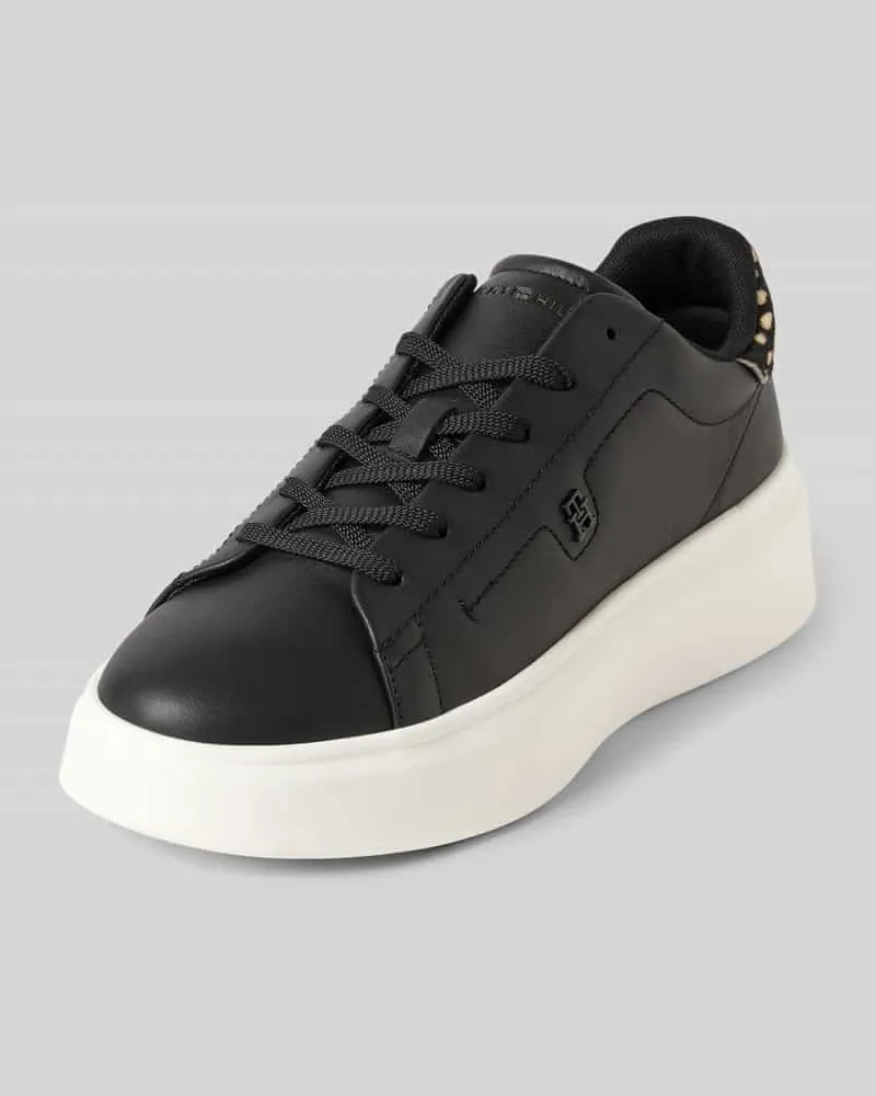 Tommy Hilfiger Low Top Sneaker aus echtem Nappaleder Black