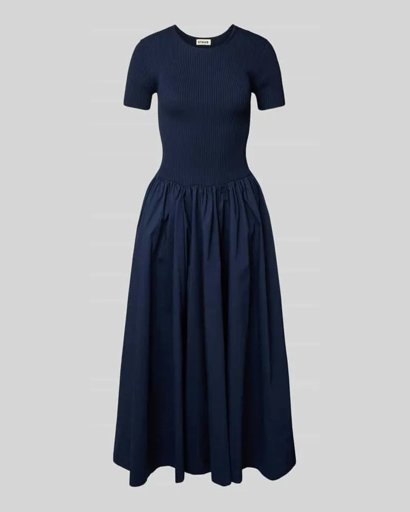 STAUD Midikleid in Ripp-Optik Modell 'LAROQUETTE Dunkelblau