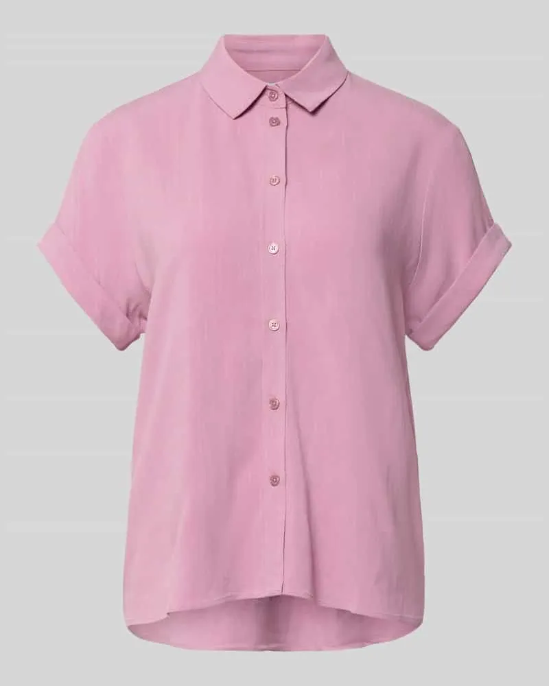 Samsøe & Samsøe Bluse aus Viskose-Mix mit fixiertem Ärmelaufschlag Altrosa