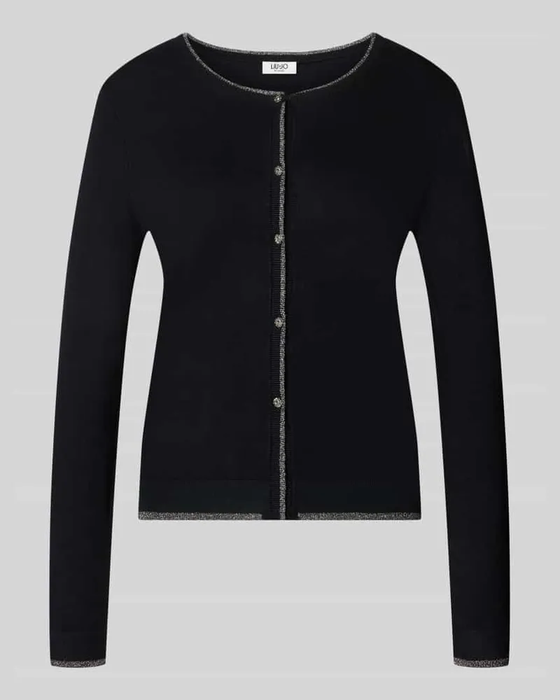 Liu Jo Slim Fit Cardigan aus Viskose-Mix Modell 'MAGLIA APERTA Black
