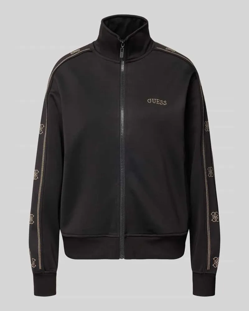 Guess Sweatjacke mit Stehkragen Modell 'OCTAVIA Black