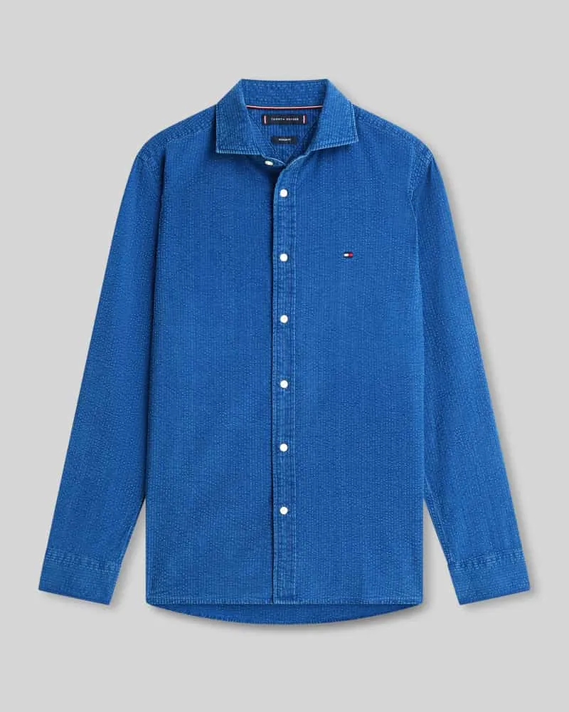 Tommy Hilfiger Freizeithemd aus reiner Baumwolle Dunkelblau
