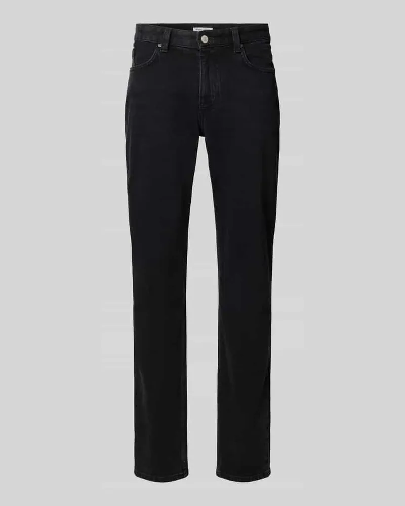 Marc O'Polo Straight Fit Jeans aus Baumwoll-Mix Black