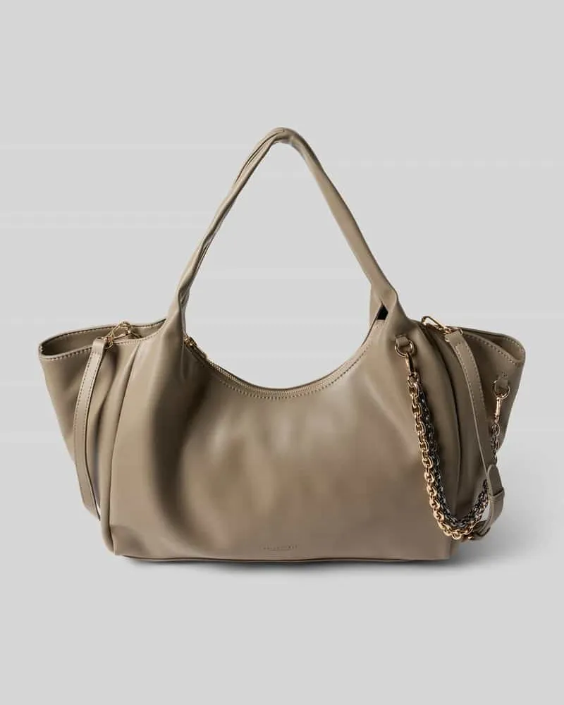 SEIDENFELT Handtasche mit Tragehenkeln Modell 'LAINIO Taupe