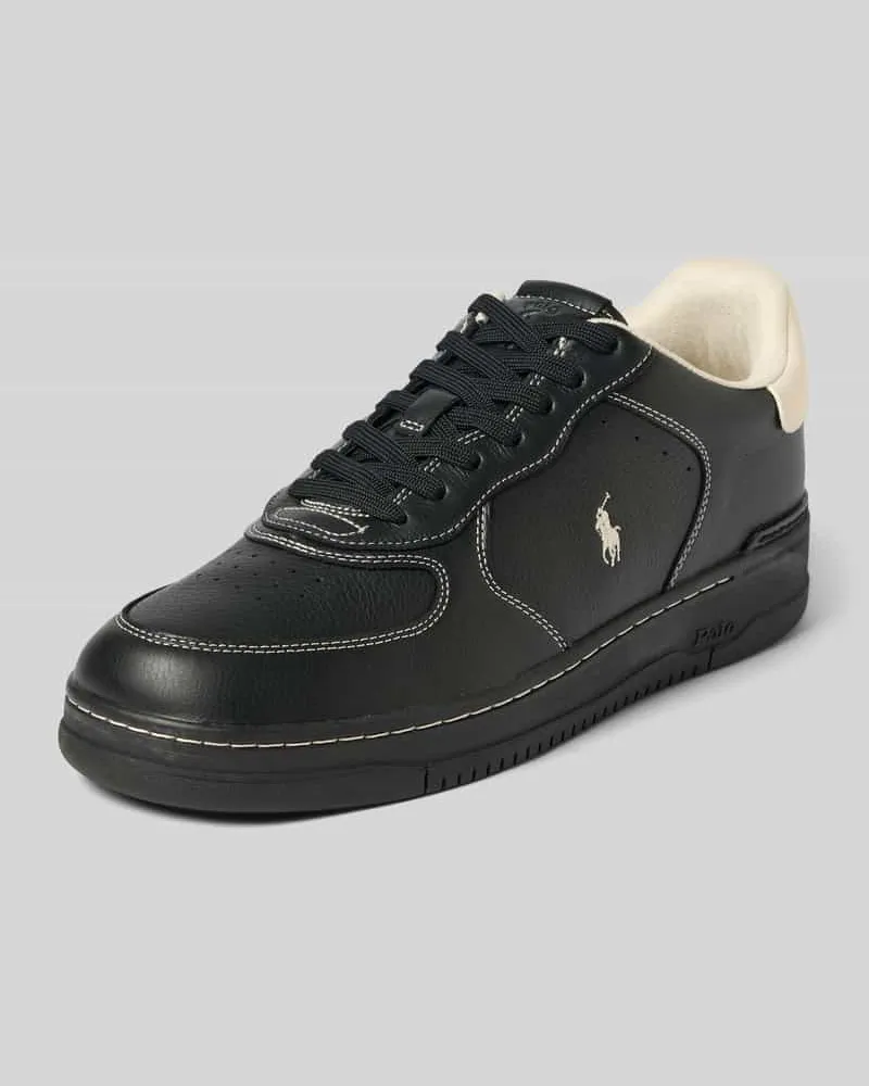 Ralph Lauren Sneaker Low aus Rindsnappa Black