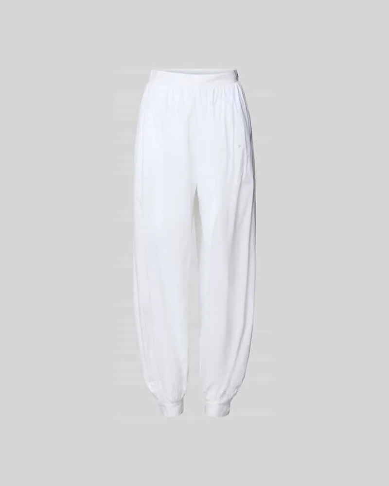 ROTATE Birger Christensen Stoffhose mit elastischem Bund Weiss