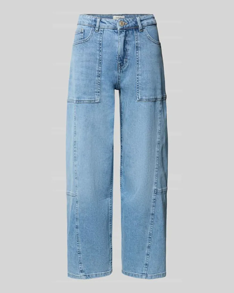 OPUS Straight Fit Jeans-Culotte aus Baumwoll-Mix Modell 'Lolah Hellblau
