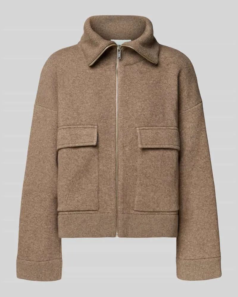 Armedangels Oversized Jacke aus Baumwoll-Woll-Mix Modell 'JOANIAAS Taupe