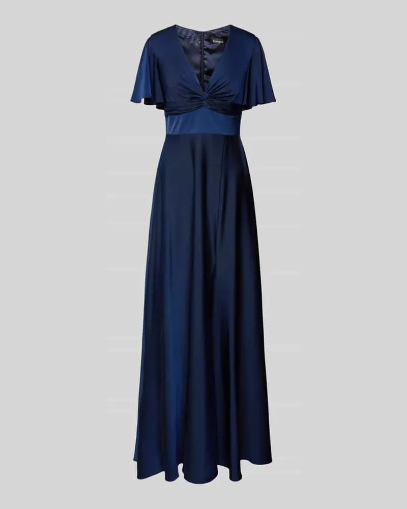 Unique Abendkleid mit Knotendetail Marine