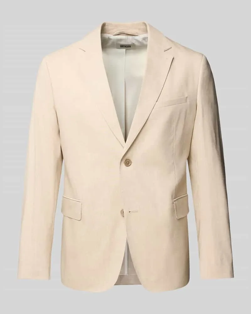 Drykorn 2-Knopf-Sakko mit Reverskragen Beige
