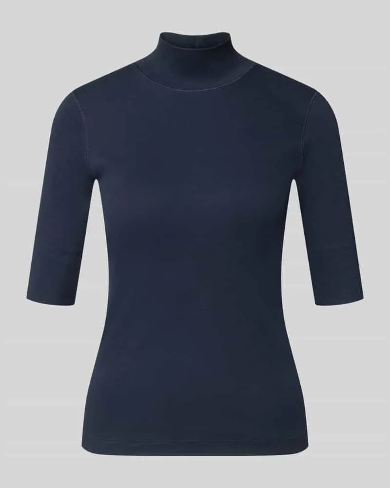 Marc Cain Slim Fit Longsleeve aus Baumwoll-Mix Marine