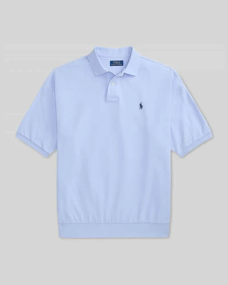 Ralph Lauren Loose Fit Poloshirt aus reiner Baumwolle Bleu