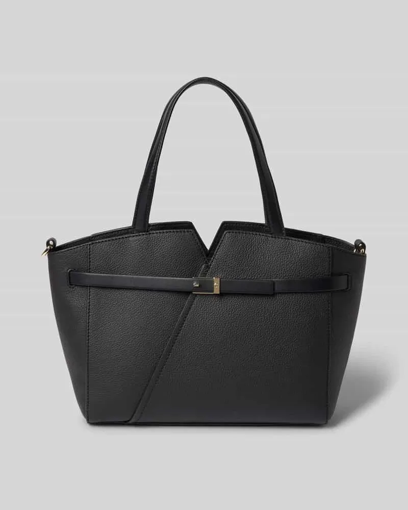 HUGO BOSS Henkeltasche aus Rindsleder Modell 'REVERS Black