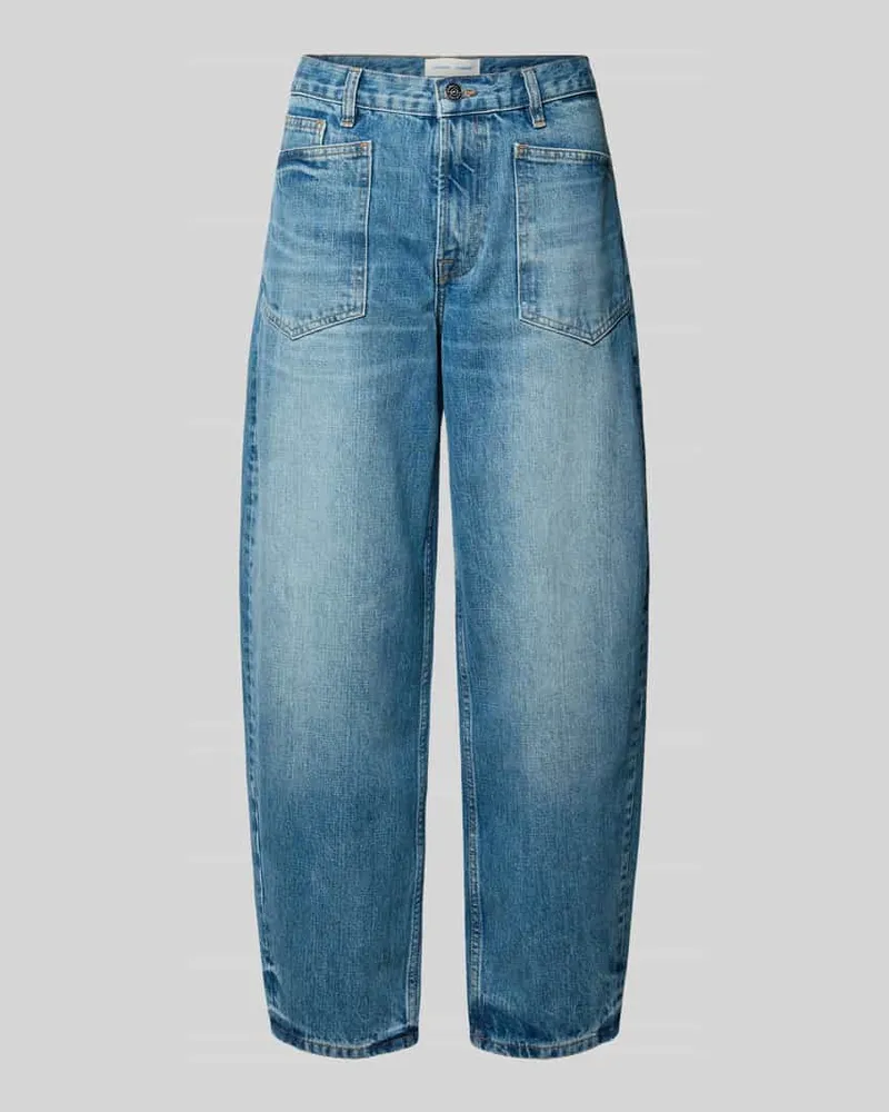 Samsøe & Samsøe Straight Fit Jeans in verkürzter Passform Modell 'VEYRA Blau