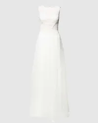 LUXUAR Brautkleid mit Zierbesatz Offwhite