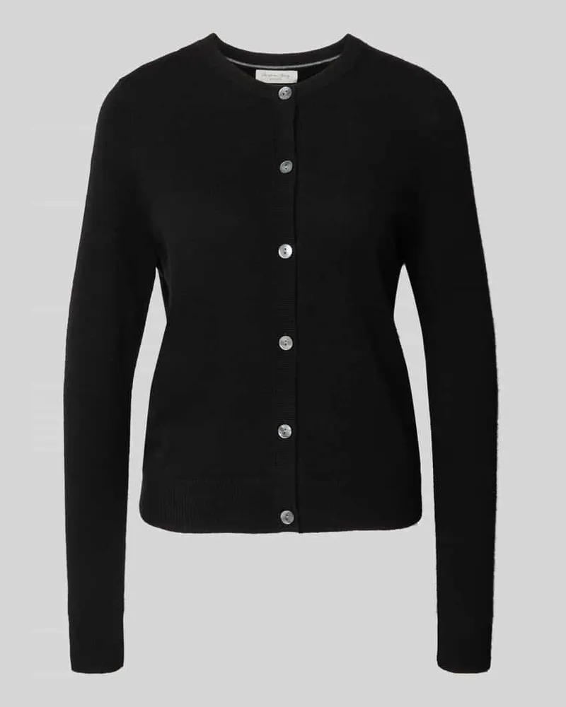 Christian Berg Strickjacke aus Kaschmir mit Rundhalsausschnitt Black