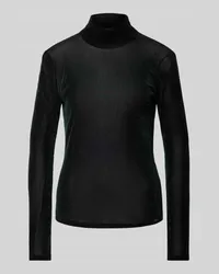 Marc Cain Longsleeve mit Stehkragen Dunkelgruen