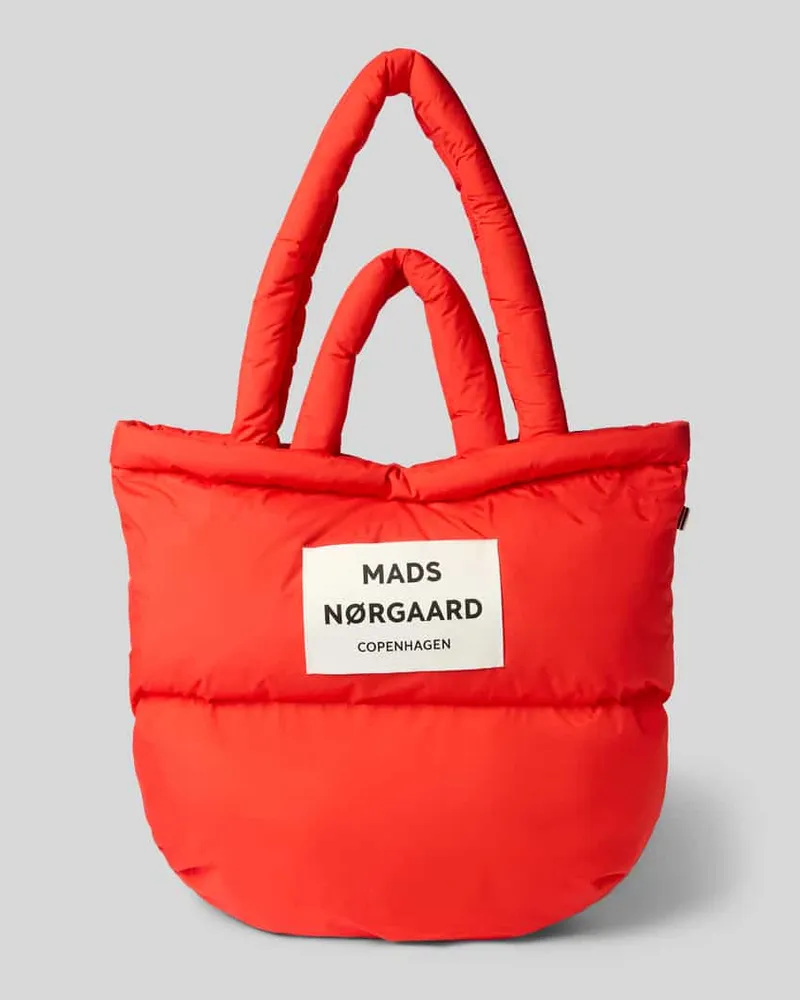 Mads Nørgaard Handtasche mit Label-Detail und Steppnähten Rot