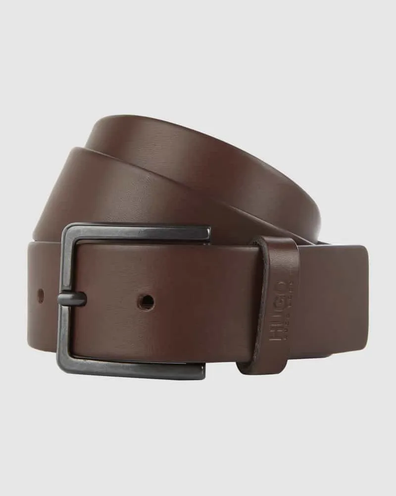 HUGO BOSS Gürtel aus Leder Modell 'Gionio Dunkelbraun