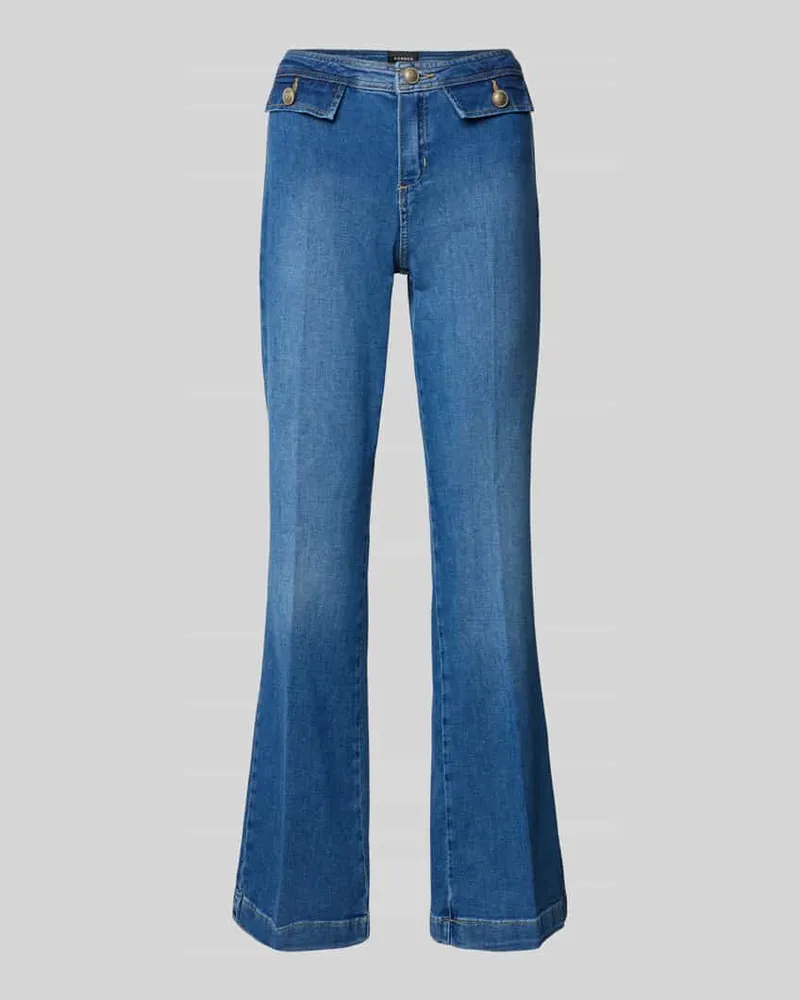 Rosner Flared Jeans mit Knopfverschluss Modell 'Alisa Blau